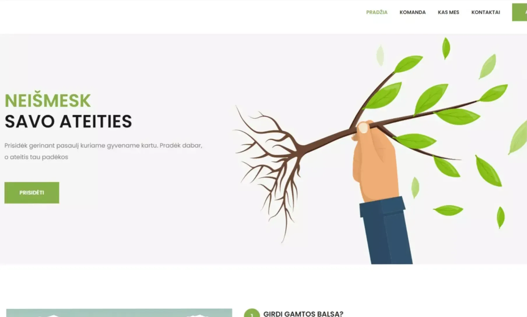 Interneto svetainė - Žalia ateitis